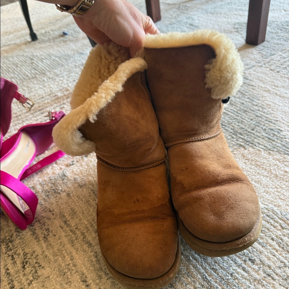 Ugg Bailey Button Chestnut Boots - image 2